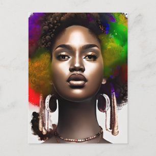 Carte Postale Rainbow Melanin Queen Black Girl Magic Sista