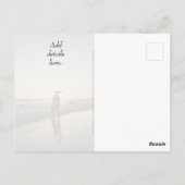 Carte Postale Rainbow Modern photo Mariage Décontracté Enregistr (Dos)