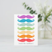Carte postale Rainbow Mustaches (Debout devant)