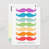 Carte postale Rainbow Mustaches (Devant / Derrière)