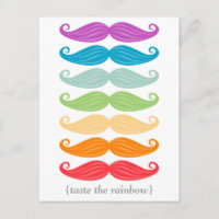 Carte postale Rainbow Mustaches