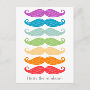 Carte postale Rainbow Mustaches