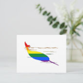 Carte Postale Rainbow Narwhal (Debout devant)