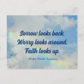 Carte Postale Rainbow Nature Poetry Emerson Faith Citation (Devant)