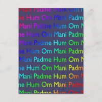 Rainbow Om Mani Padme Hum sur violet