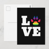 Carte Postale Rainbow paw (Devant / Derrière)