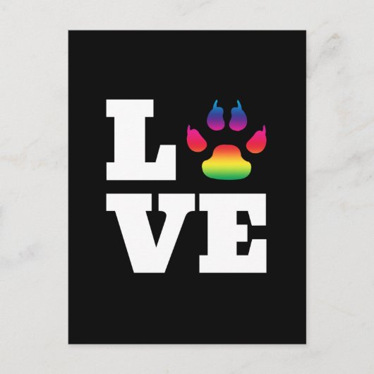 Carte Postale Rainbow paw (Devant)