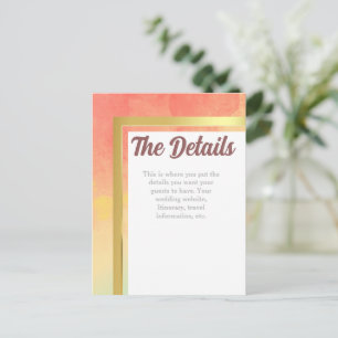 Carte Postale Rainbow Pride Gold Frame Mariage