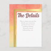 Carte Postale Rainbow Pride Gold Frame Mariage (Devant)