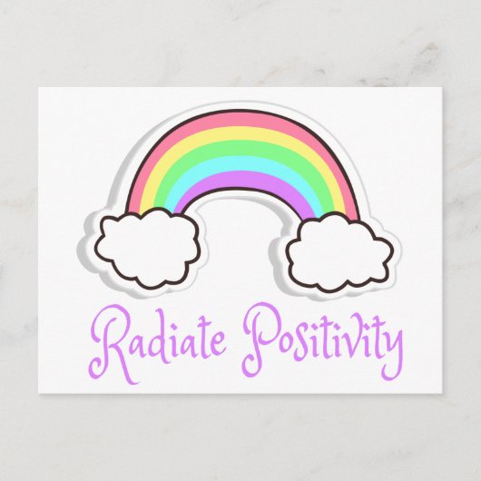 Carte Postale Rainbow Radiate positivité, état d'esprit positif (Devant)