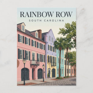 Carte Postale Rainbow Row Caroline du Sud