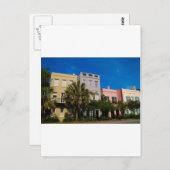 Carte Postale Rainbow Row Charleston, SC (Devant / Derrière)