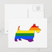 Carte Postale Rainbow Scottish Terrier (Devant / Derrière)