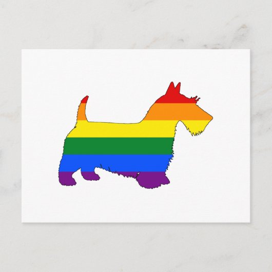 Carte Postale Rainbow Scottish Terrier (Devant)