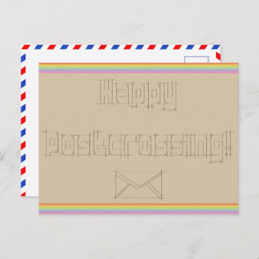 Carte postale "Rainbow Scribble" (Devant / Derrière)