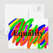 Carte postale Rainbow Scribble Equality (Devant / Derrière)