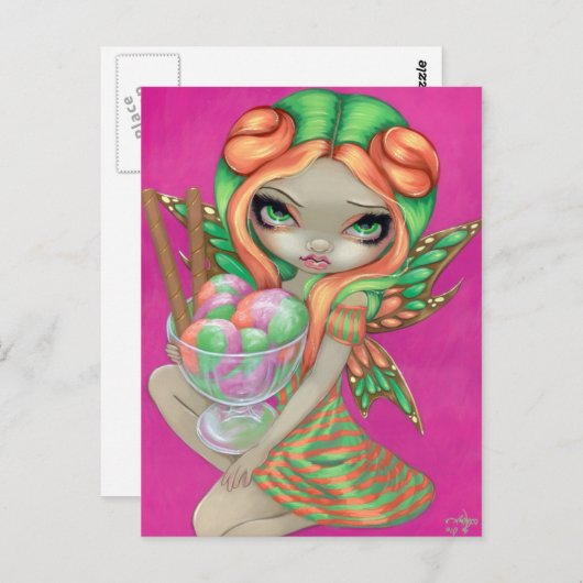 Carte postale "Rainbow Sherbet Fairy" (Devant / Derrière)