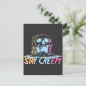 Carte Postale Rainbow Skull Kawaii Restez Déplaisant Pastel Goth (Debout devant)