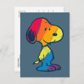 Carte Postale Rainbow Snoopy (Devant / Derrière)