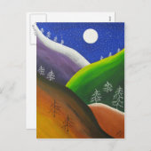 Carte postale Rainbow Snowflakes Folk Art (Devant / Derrière)