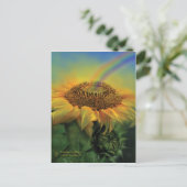 Carte postale Rainbow Sunflower Art (Debout devant)