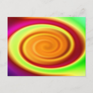 Carte postale - Rainbow Swirl Motif Abstrait