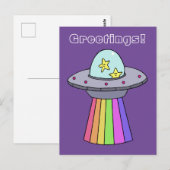 Carte postale Rainbow UFO (Devant / Derrière)