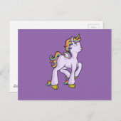 Carte Postale Rainbow Unicorn! (Devant / Derrière)