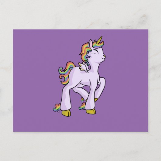 Carte Postale Rainbow Unicorn! (Devant)
