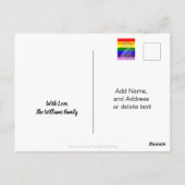 Carte Postale Rainbow Unicorn Magical LGBT Gay pride (Dos)