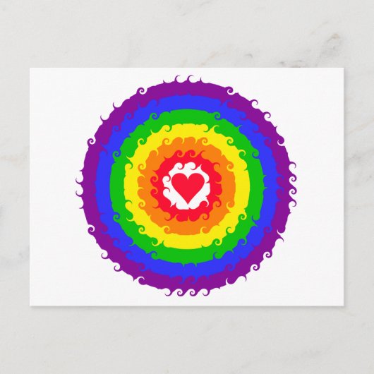 Carte postale Rainbow Wheel (Devant)