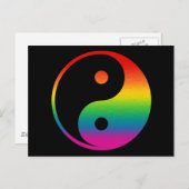 Carte Postale Rainbow Yin Yang (Devant / Derrière)