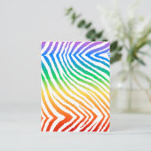 Carte Postale Rainbow Zebra Print (Debout devant)