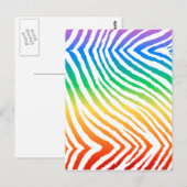Carte Postale Rainbow Zebra Print (Devant / Derrière)