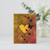 Carte Postale Rainbowheart et papillon (Debout devant)