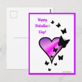 Carte Postale Rainbowheart et papillon (Devant / Derrière)