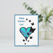 Carte Postale Rainbowheart et papillon (Debout devant)