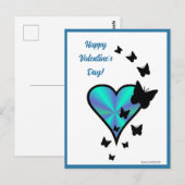 Carte Postale Rainbowheart et papillon (Devant / Derrière)