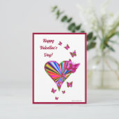 Carte Postale Rainbowheart et papillon (Debout devant)