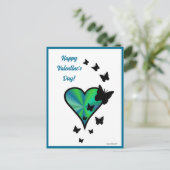Carte Postale Rainbowheart et papillon (Debout devant)