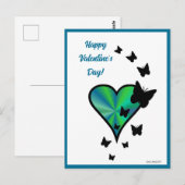 Carte Postale Rainbowheart et papillon (Devant / Derrière)