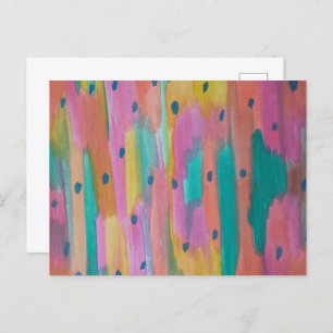 Carte Postale Rainbows & Raindrops Colorful Abstrait
