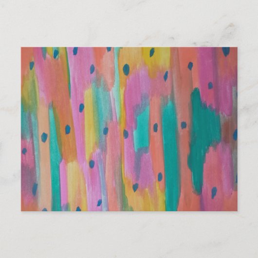 Carte Postale Rainbows & Raindrops Colorful Abstrait (Devant)