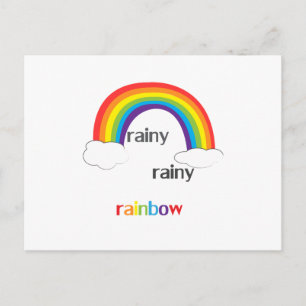 Carte Postale Rainy Rainy Rainbow