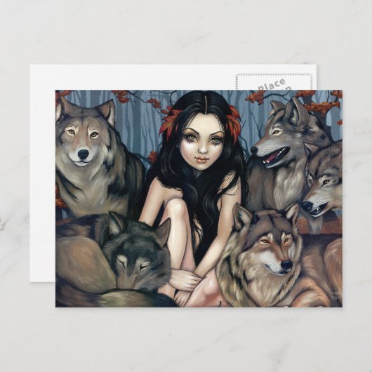 Carte postale "Raised by Wolves" (Devant / Derrière)