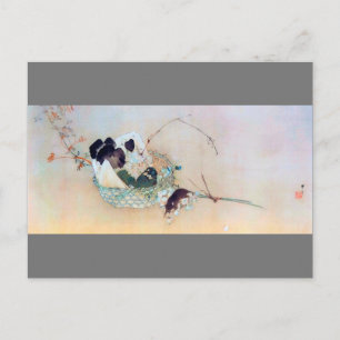 Carte Postale Raisin et souris, Watanabe Seitei