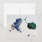 Carte Postale Raisin et souris, Watanabe Seitei (Devant / Derrière)