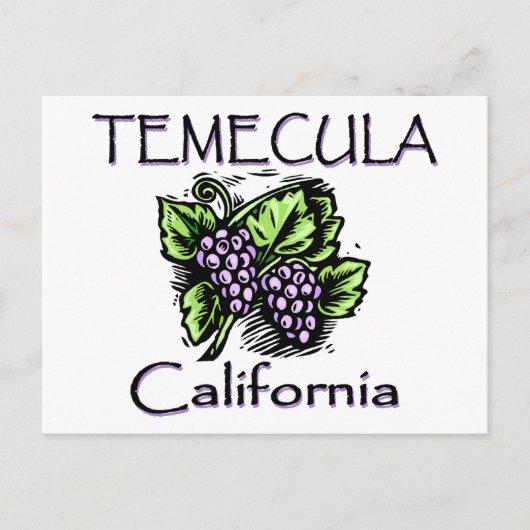 Carte Postale Raisins de Temecula (Devant)