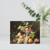 Carte Postale Raisins Fruit Bird Still Life peinture (Debout devant)
