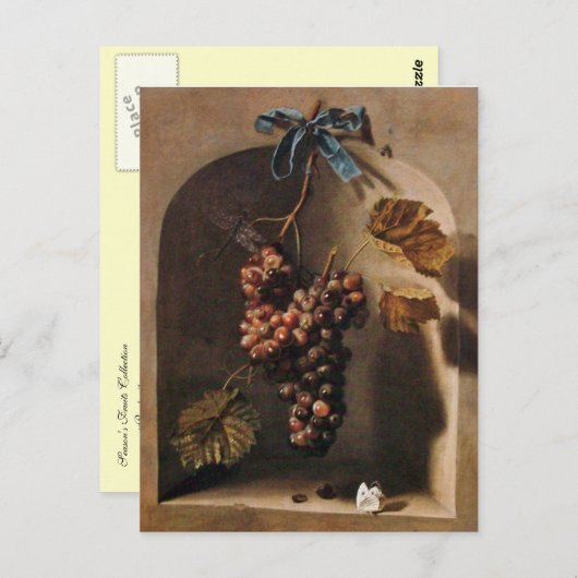 Carte Postale RAISINS HANGÉS Viticulture antique, Vignoble rusti (Devant / Derrière)